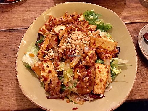 Number 85. Noodles with tofu and seitan chilli  at Huong Que - Kreuzberg in Berlin