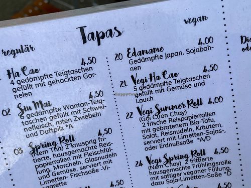 menu at Huong Que - Kreuzberg in Berlin