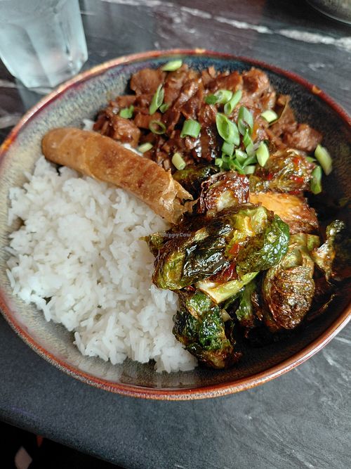 Vegan beef adoba at Bry's in Bellingham