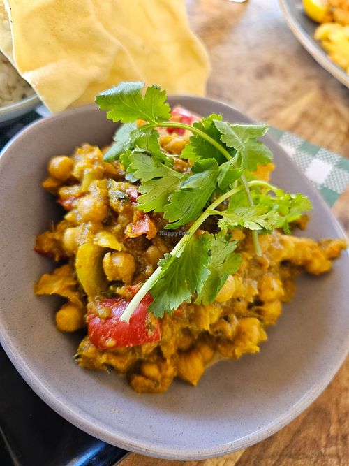 Chickpea jalfrezi curry at The Cornerstone Ale House in Butler