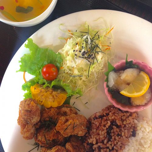 Daizu Karaage Wafū Oroshi at Shojin Cafe Foi - Shintouri in Wakayama