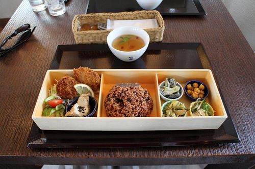 'Ham cutlet' set at Shojin Cafe Fuoi. at Shojin Cafe Foi - Shintouri in Wakayama