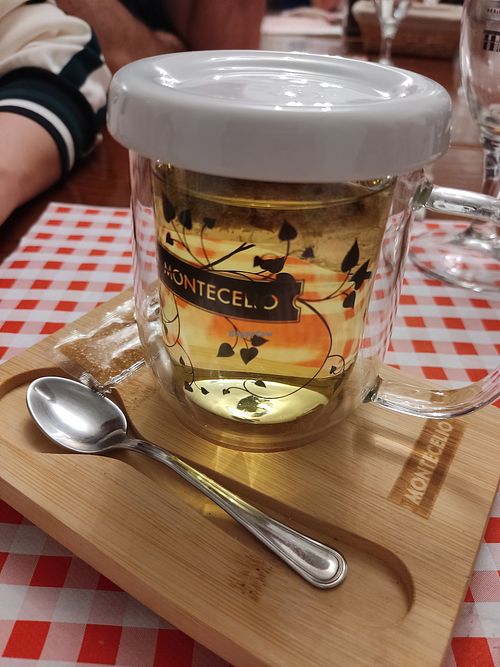 Infusión de manzanilla. at Gaztelu Herriko Ostatua in Navarra