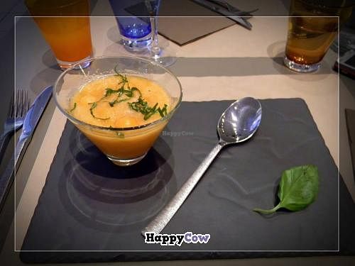 melon basil soup at Mon Histoire dans L'Assiette in Lyon