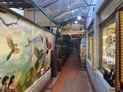 Entrance at Restaurant Bistro Bar Indio Feliz in Aguas Calientes