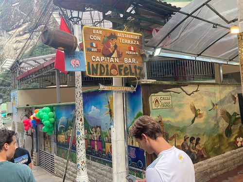 Front at Restaurant Bistro Bar Indio Feliz in Aguas Calientes