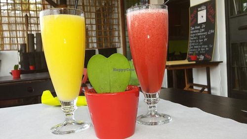 Mango and Strawberry drinks at The Wala Room in Torremolinos