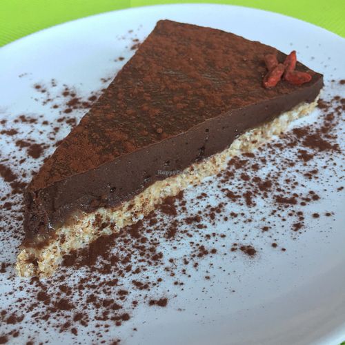 raw vegan chocolate cake  at The Wala Room in Torremolinos
