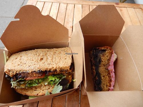 blackened tempeh Rueben sandwich at The Spotless Leopard - Food Van in Bristol