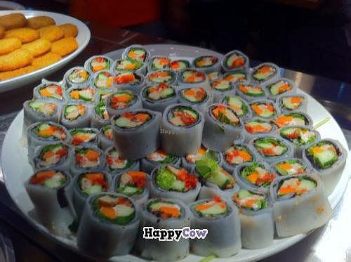Colorful rolls at SuDe VEG in Taipei