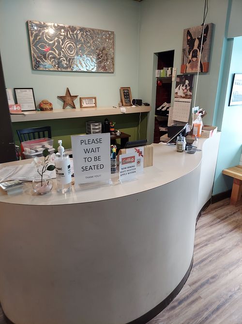 Clean reception area at Griddle 145 in Allentown