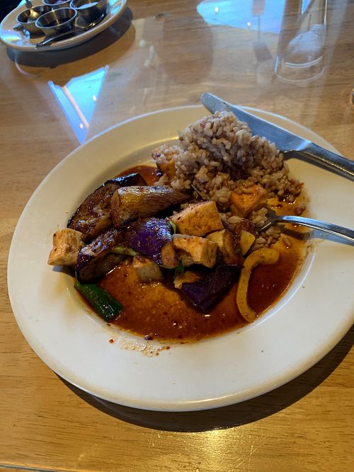 Asian Eggplant with Tofu - Excellent  at Le Basil in Palm Desert