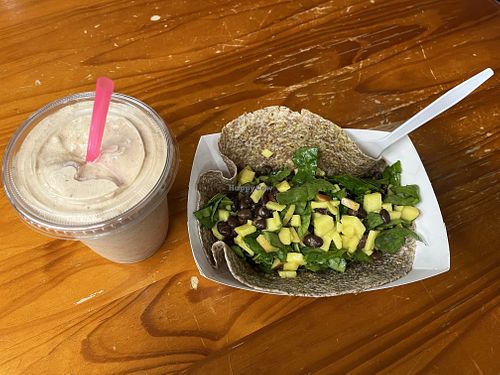 shake and open-face wrap  at Alive & Well  in Hermiston