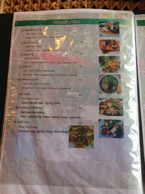 Fried dishes at Fuang Vegetarian in Chiang Mai