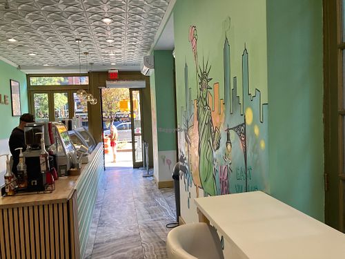 Inside at Gelatoville in New York City