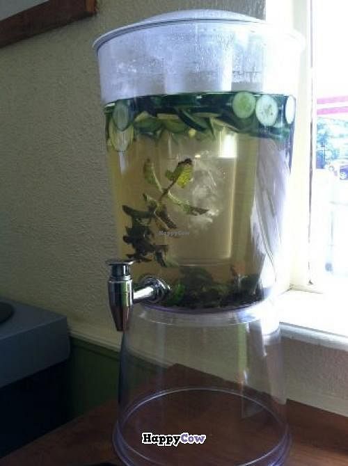 Cucumber Mint Infused Water at Uncanny Kitchen in Abingdon