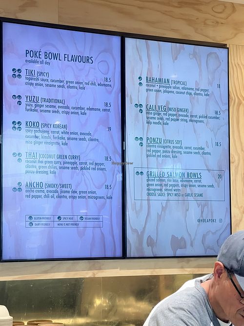 Menu   at YVR - Hula Poke - Domestic Terminal in Richmond