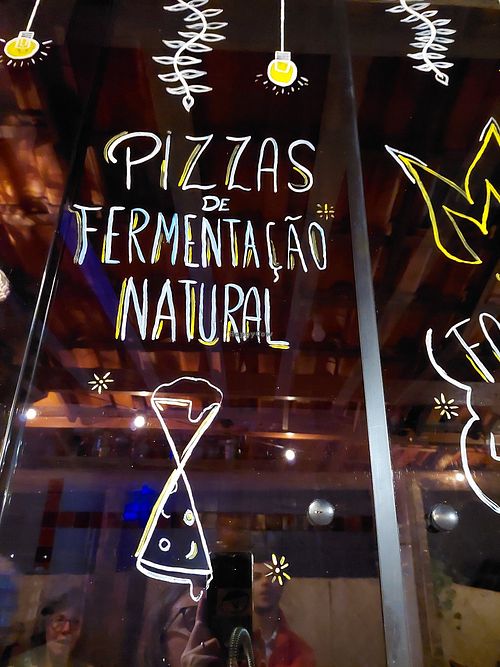 Fermented pizza dough at Pizzaria e Choperia Tempo in Santana Do Riacho