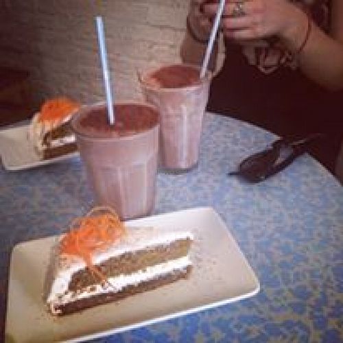 Vegan carrot cake  at Quinoa in Barcelona