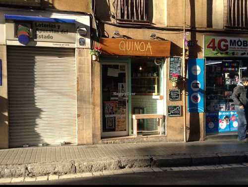 Outside at Quinoa in Barcelona