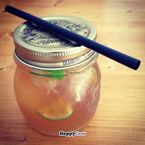 iced tea at Quinoa in Barcelona