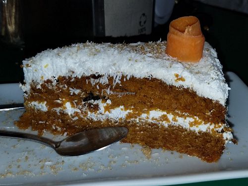 Carrot cake at Quinoa in Barcelona
