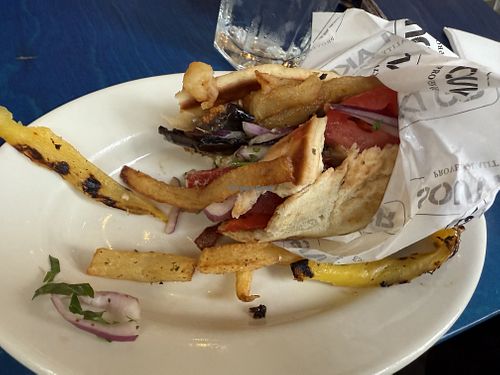 VEGGIE SOUVLAKI PITA  at Souvlaki GR in Boynton Beach