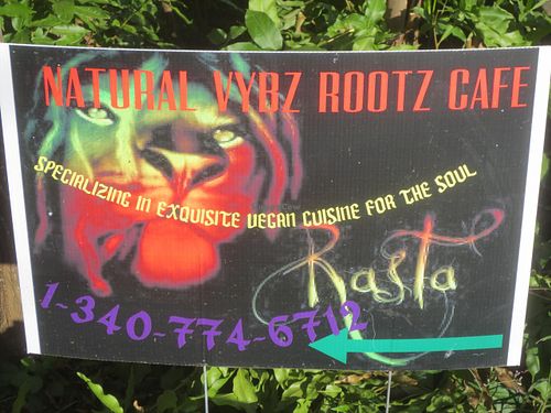 We love this place! at Natural Vybz Rootz Cafe in St John