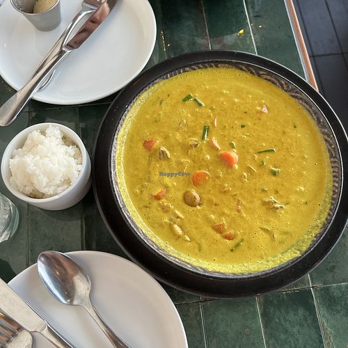 vegan thai curry with a (tiny) side of rice  at Sky Waikiki in Honolulu