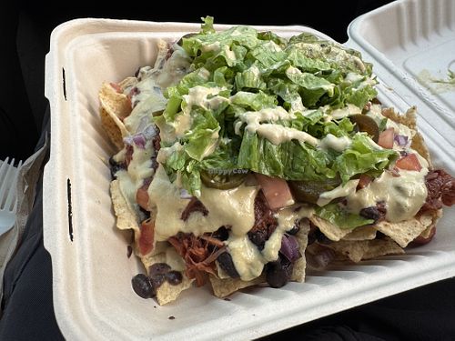 Bbq jackfruit nachos  at Luna's Vegan Eats in Kailua Kona