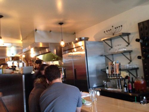Kitchen behind bar at Revolution Kitchen in Burlington
