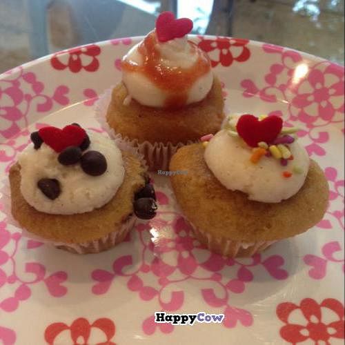 vegan gluten free cupcakes (chocolate chip, guava, & very vanilla) at Bunnie Cakes in Doral