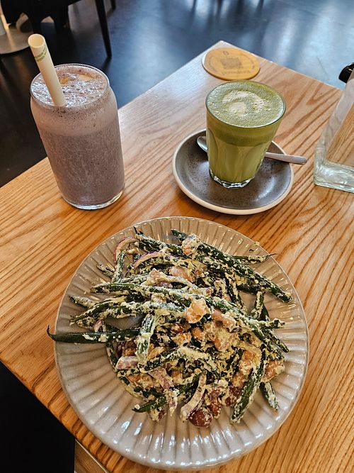 Beansalad, Detox Smoothie, Matcha Latte with Soymilk at Eastwood in Rotorua
