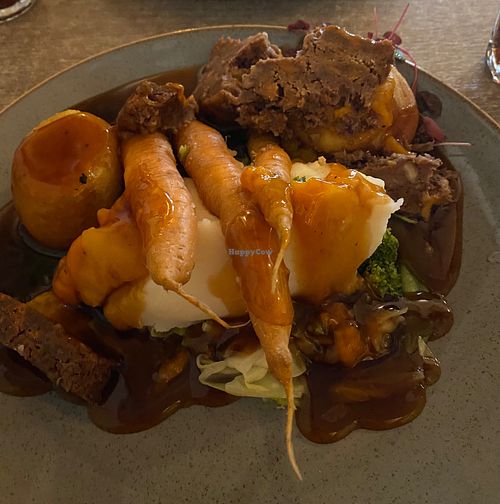 Nut roast Sunday dinner at The Owl & Otter in Burnopfield