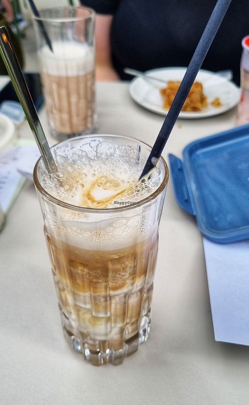 Iced coffee with ice cream at ELOU in Vienna