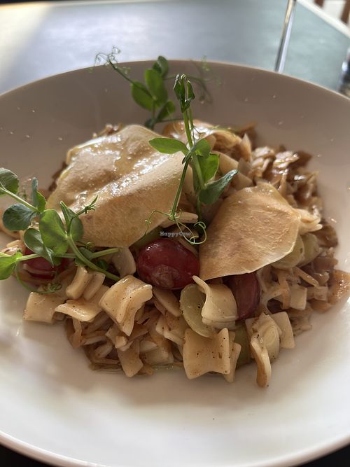 Cabbage and grape pasta (was really good!)  at Trude & Töchter in Vienna