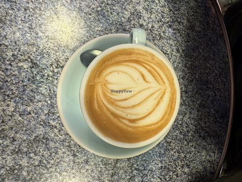 Oat milk flat whitee  at Folks in Quimper