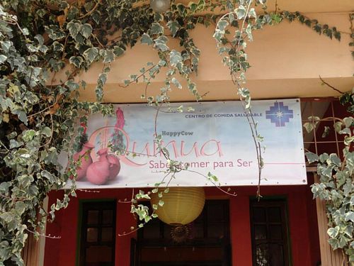banner out front at Quinua in Quito