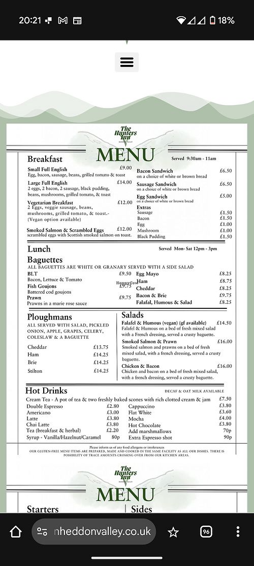  at Hunters Inn in Barnstaple