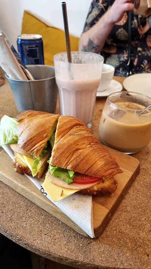 Ham & cheese croissant at GAL Cafe in Lisbon
