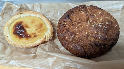 Pastel de nata and miso cookie at GAL Cafe in Lisbon
