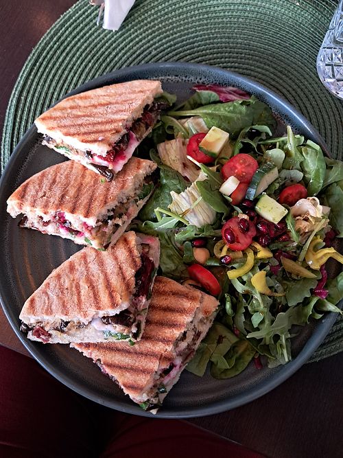 Vegan pita panini at Cafferino Oba in Helsinki