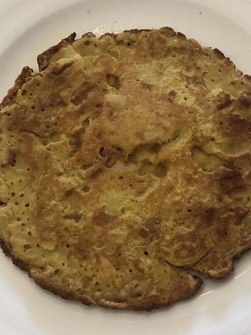 Vegan bacon and potato chickpea frittata #Veganuary at Ratatouille in Turin