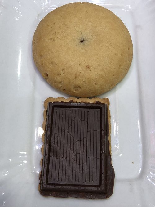 Gianduia filled biscuit and dark chocolate biscuit  at Ratatouille in Turin
