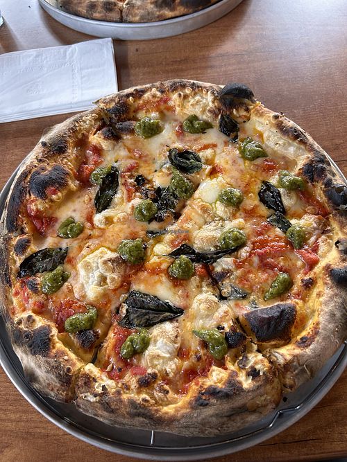 Vegan margarita pizzaa  at Cowabunga+ in Hamilton