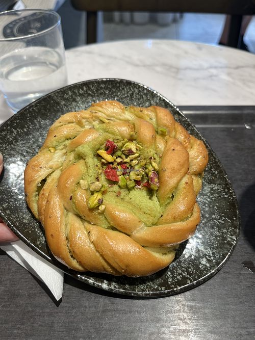 Pistachio bun  at Gateau Vaxholm in Vaxholm