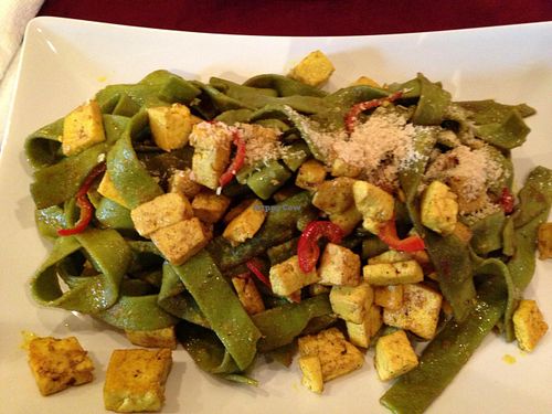 BioFresh pasta with tofu at BIOfresh in Bucharest