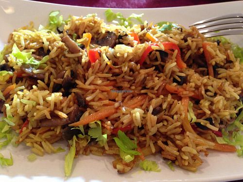 BioFresh rice with mushrooms in the lunch special at BIOfresh in Bucharest