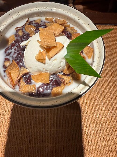 Desert - pandan rice at Mias Restaurant  in Hanoi