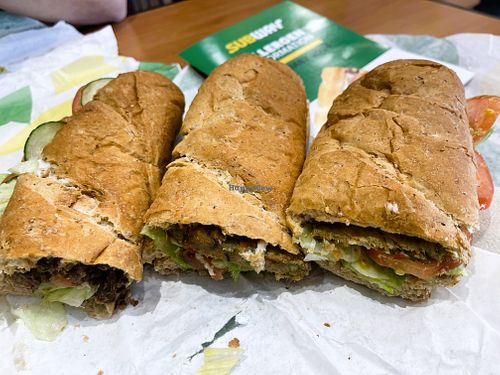 Vegan sandwiches with Plant Patty and Plant-based Steak at Subway in Blairgowrie